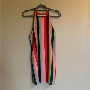 Colorful Striped Sleeveless Dress